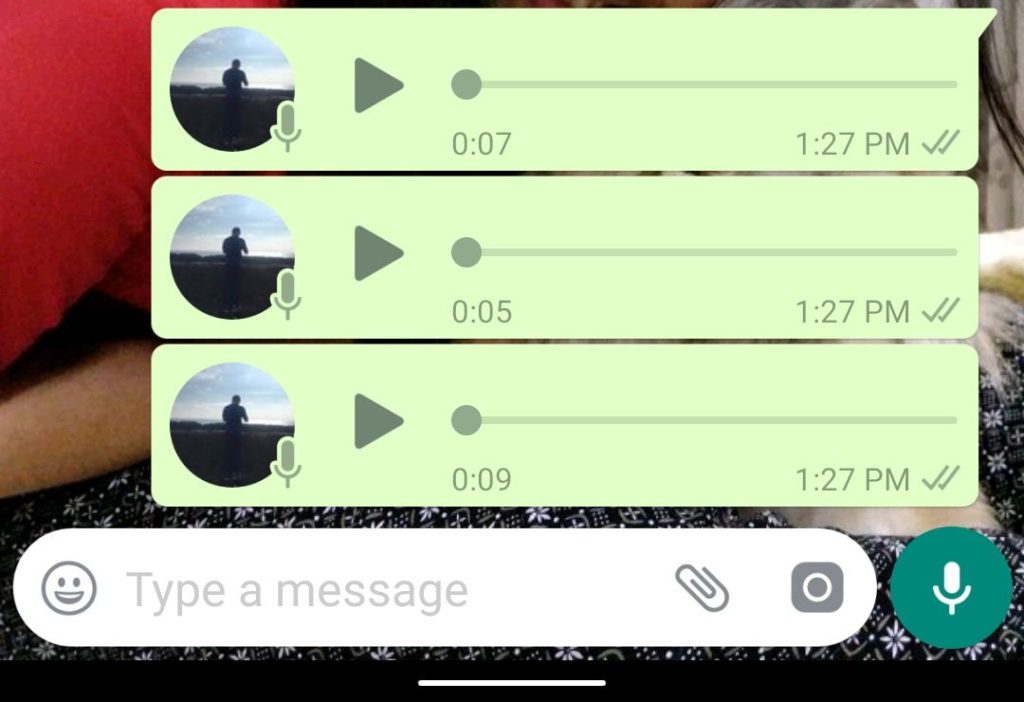 WhatsAppのボイスメモ機能