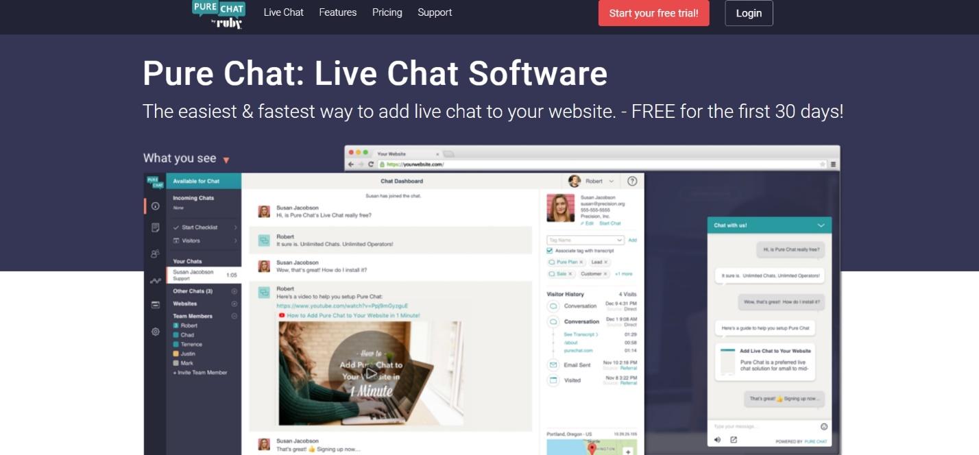 Purechat website