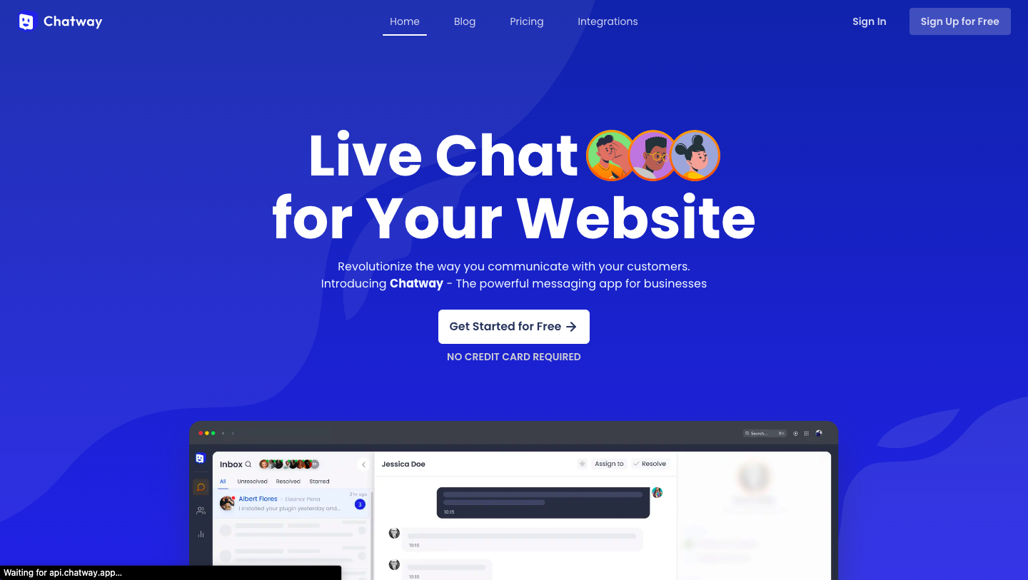 Chatway live chat website