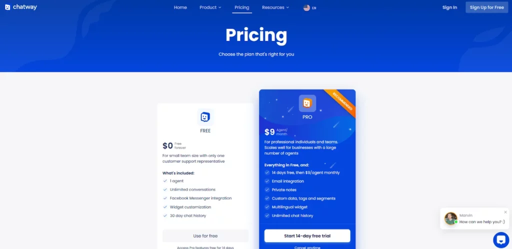 chatway pricing