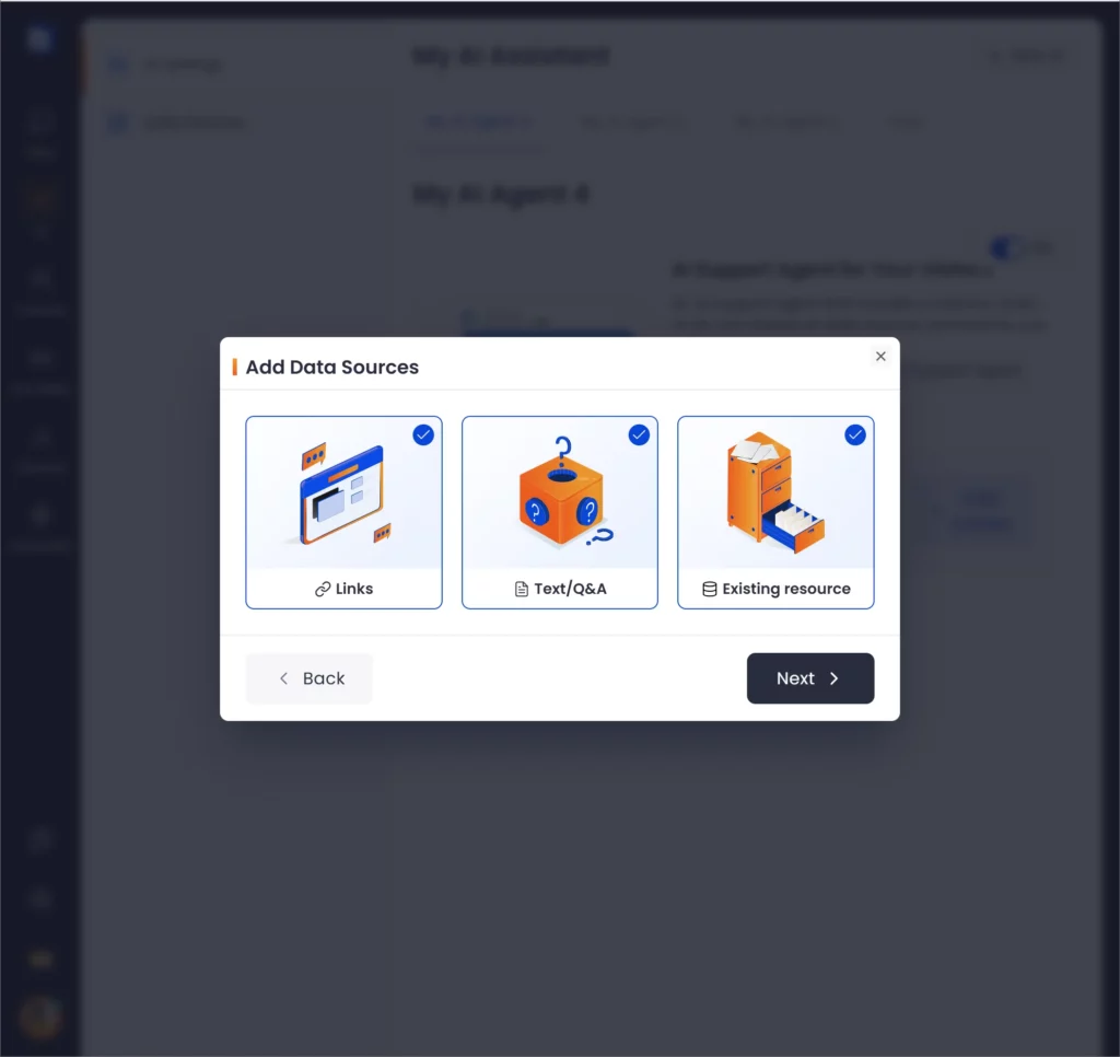 Data sources for AI chatbot